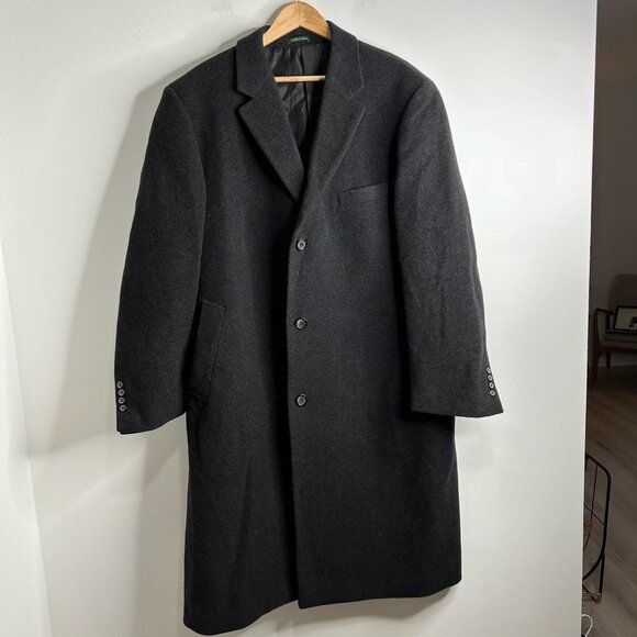 Lauren Ralph Lauren Other - Lauren Ralph Lauren Overcoat Mens 44R Charcoal Wool Cashmere Blend Columbia